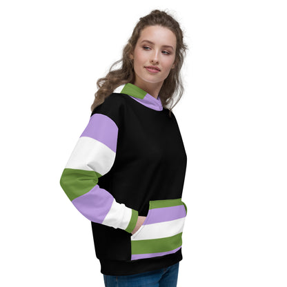 Sudadera con capucha Bandera del orgullo Genderqueer