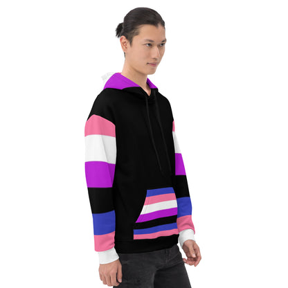 Sudadera con capucha Bandera del orgullo Genderfluid