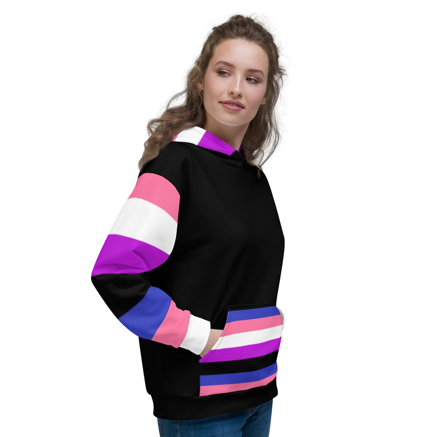 Sudadera con capucha Bandera del orgullo Genderfluid