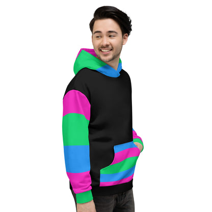 Sudadera con capucha Bandera del Orgullo Polisexual