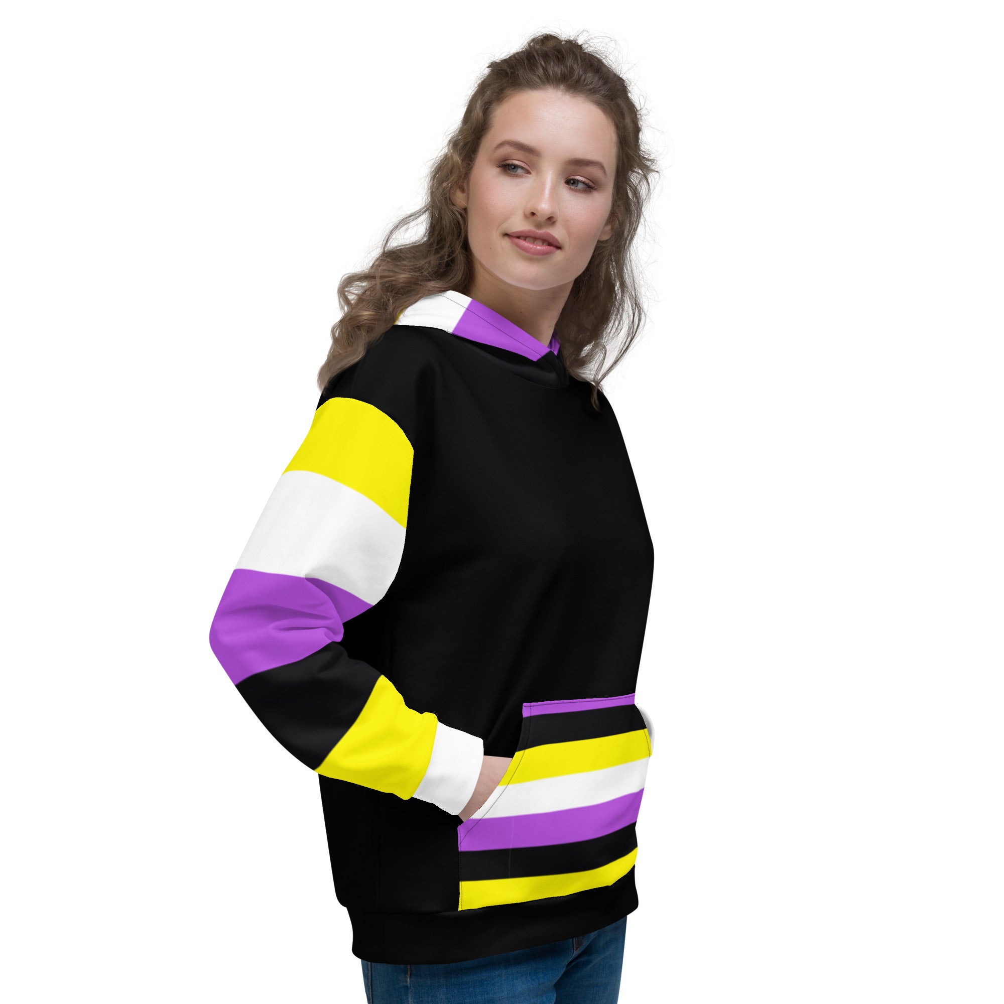 Hoodie Non-Binary Pride Flag