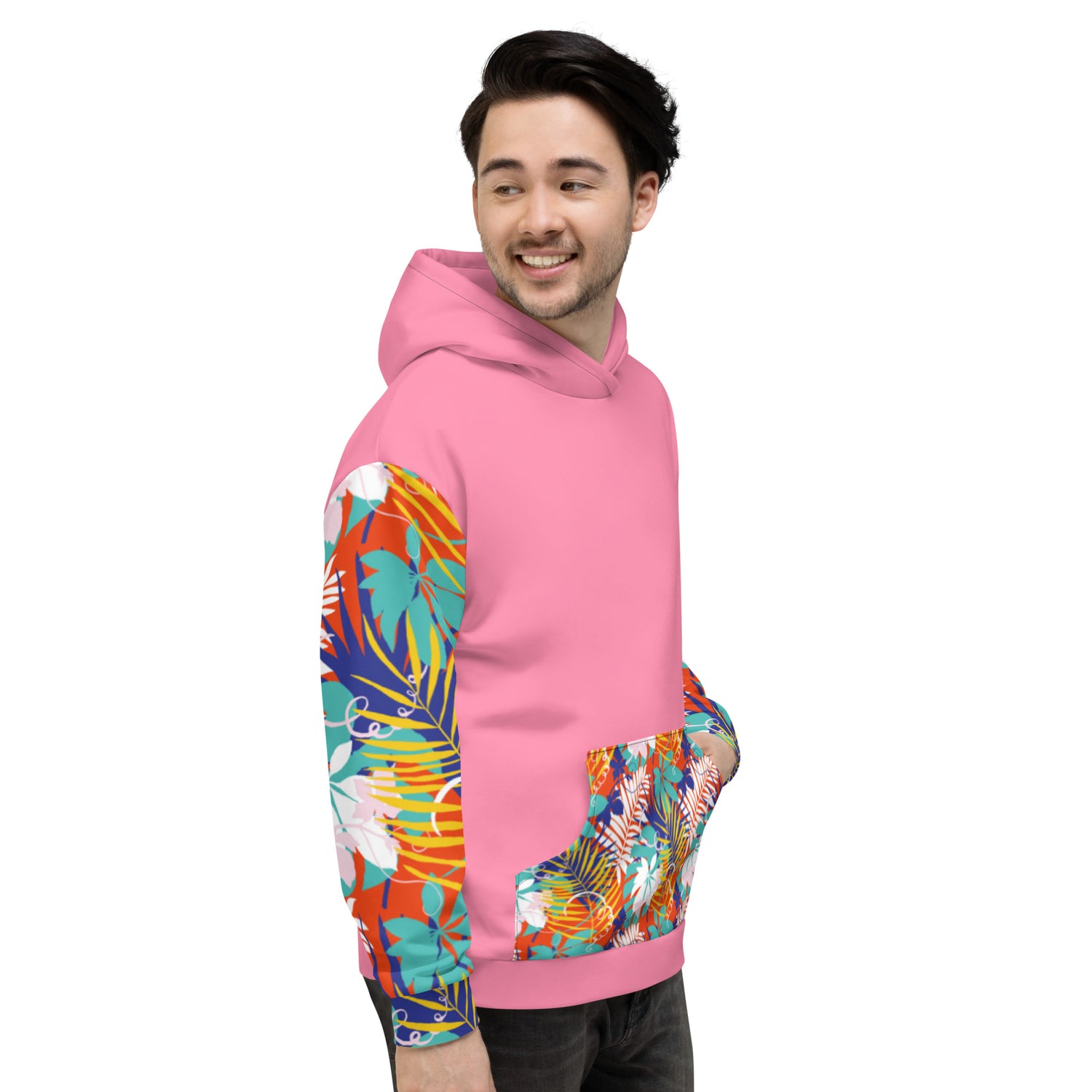 Sudadera Con Capucha Rosa Floral