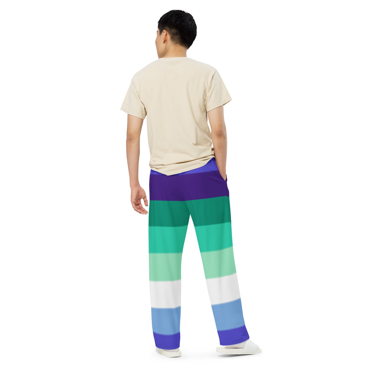 Gay Pride Flag Wide-Leg Pants