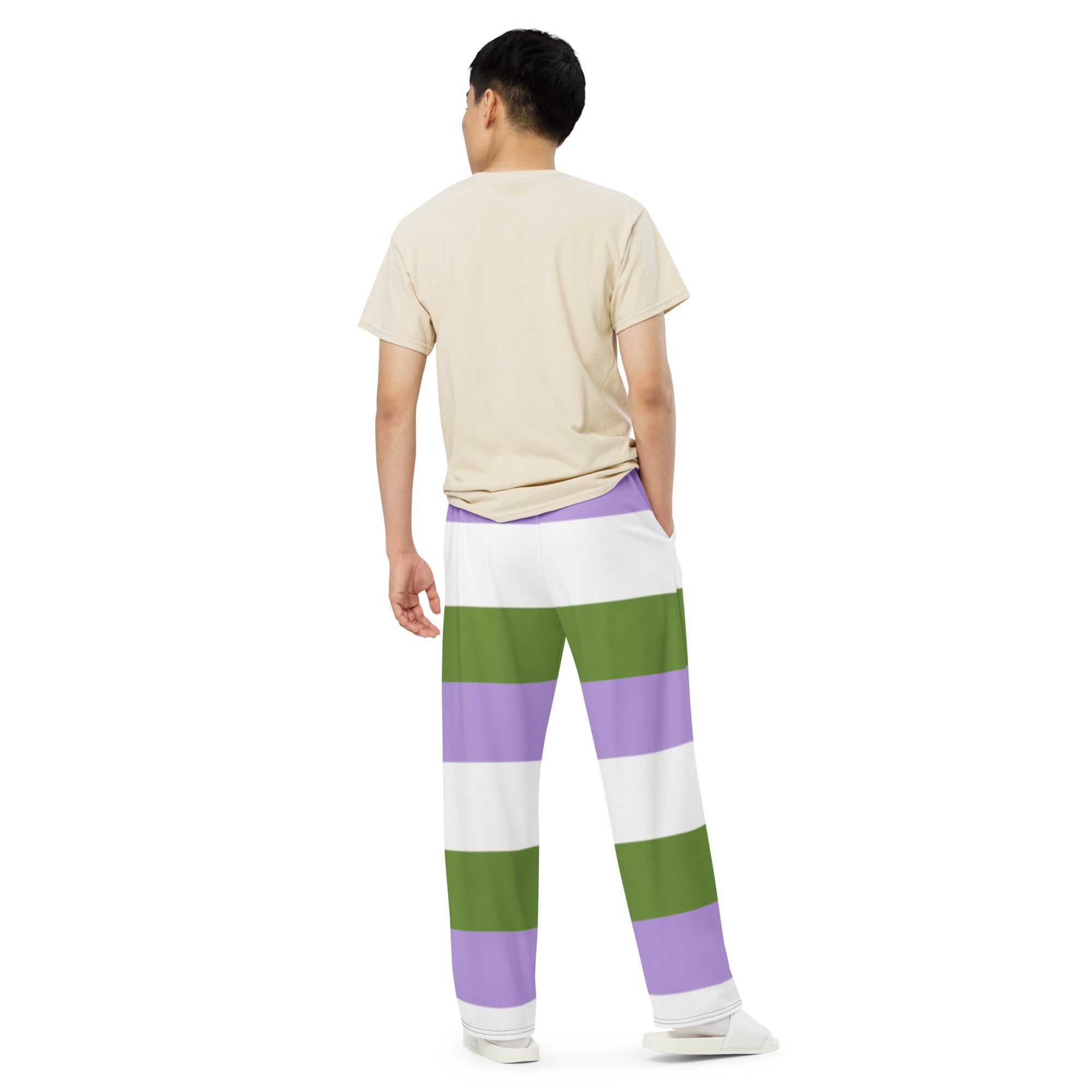 Pantalones anchos con bandera del Orgullo Genderqueer