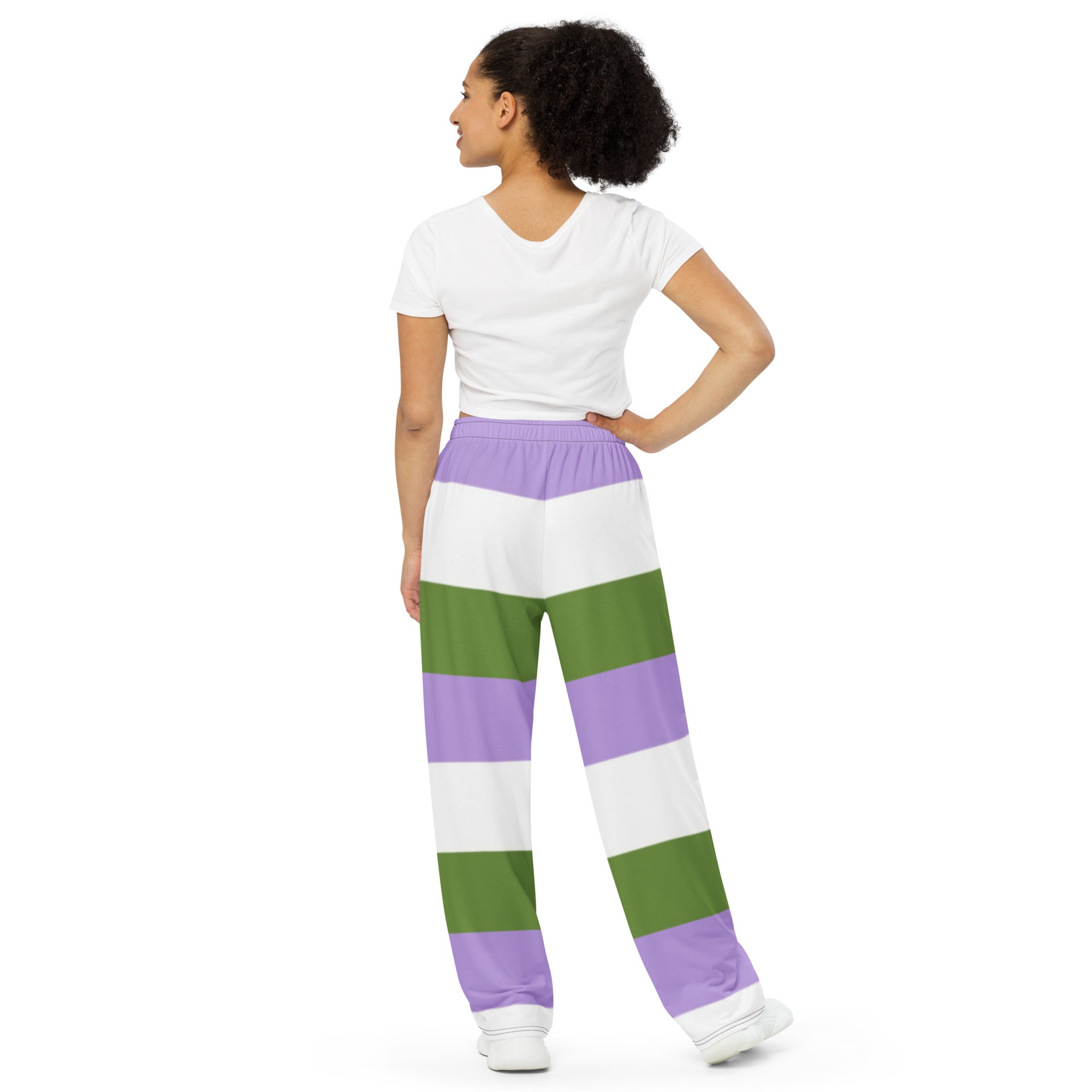 Pantalones anchos con bandera del Orgullo Genderqueer