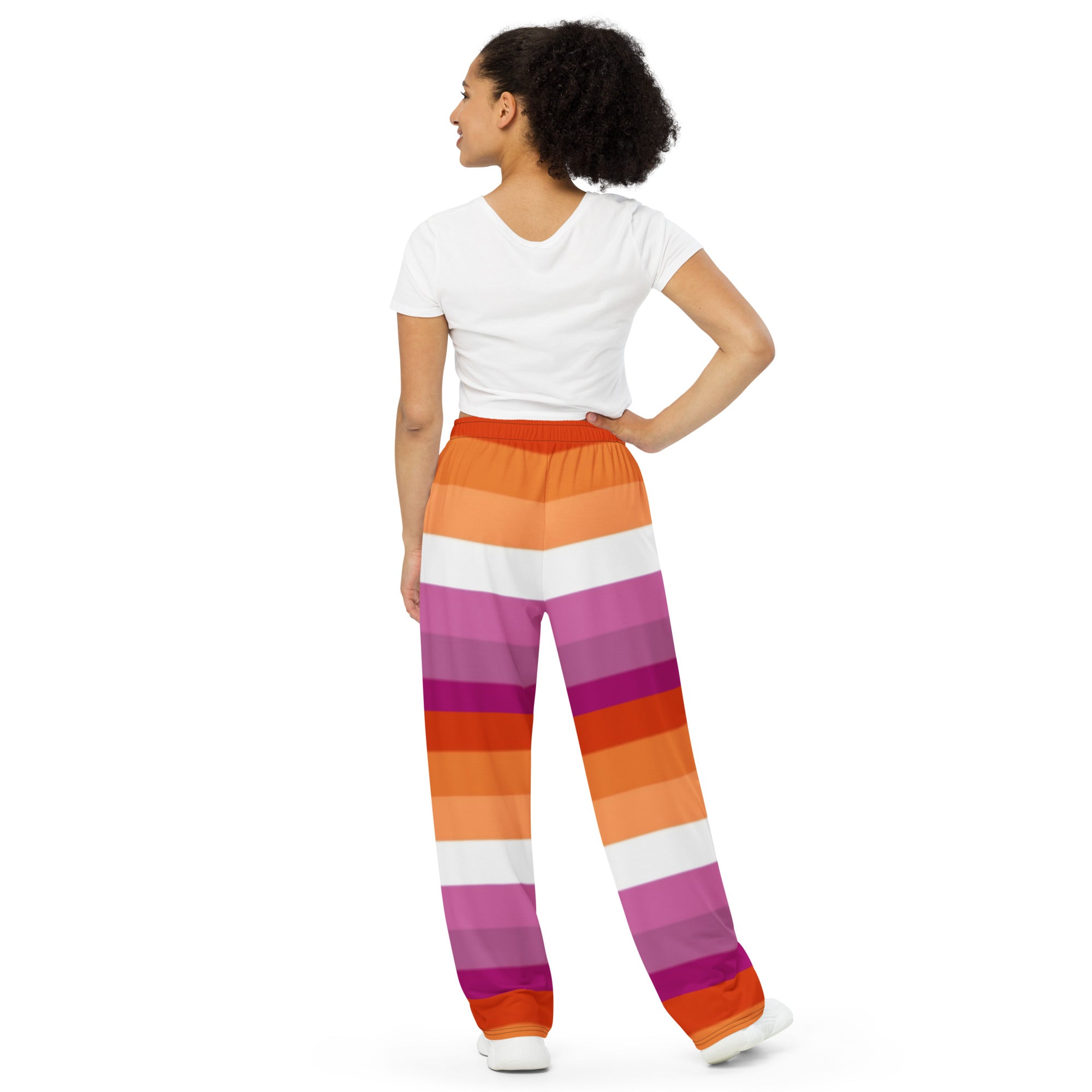 Lesbian Pride Flag Wide-Leg Pants