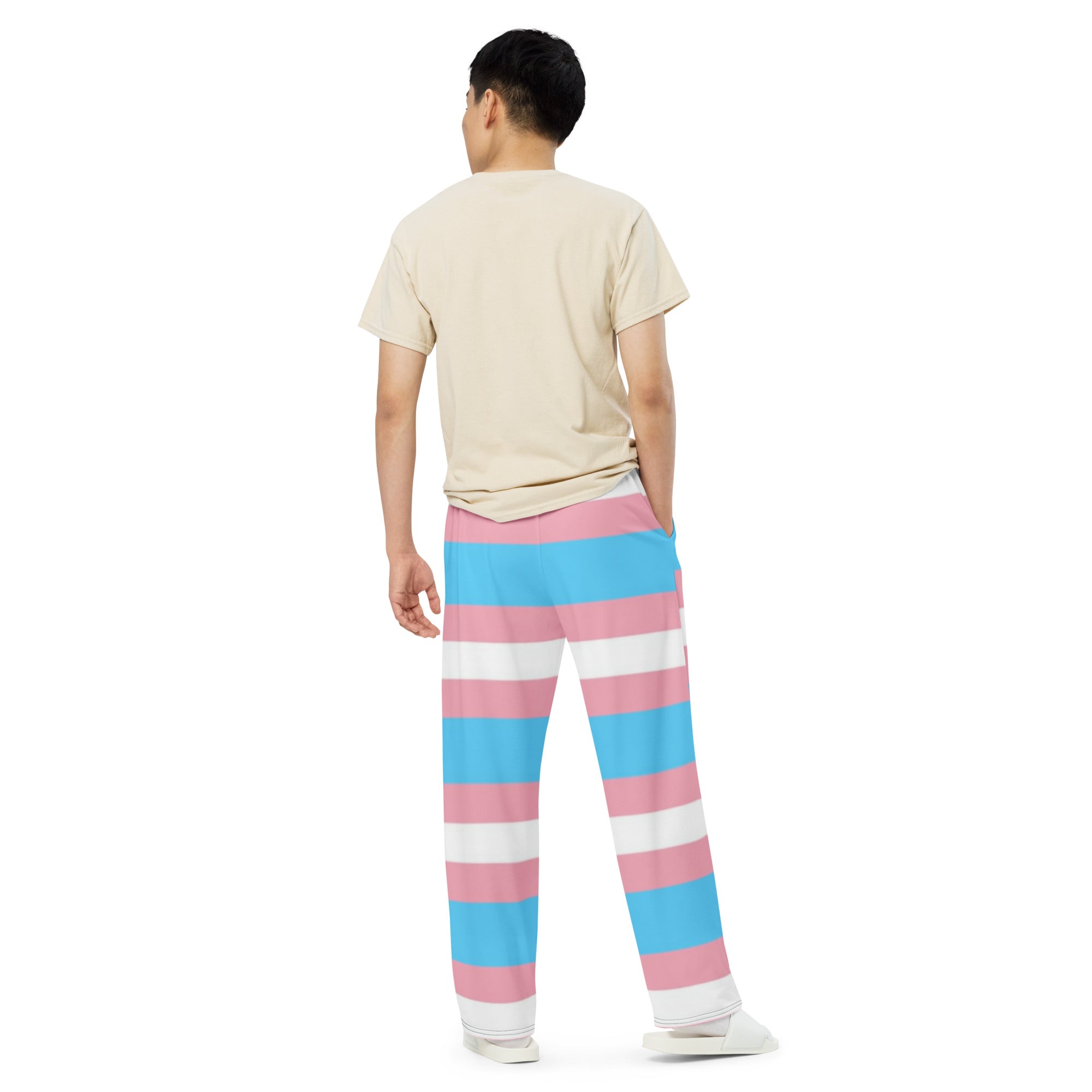 Transgender Pride Flag Wide-Leg Pants