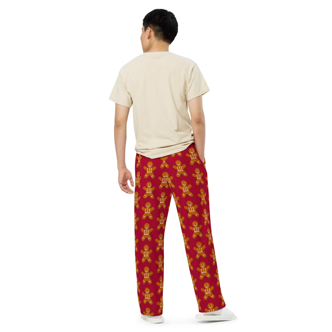 Ginger Bread Christmas Matching Dad Wide-Leg Pants