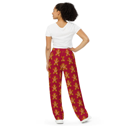 Ginger Bread Christmas Matching Mom Wide-Leg Pants