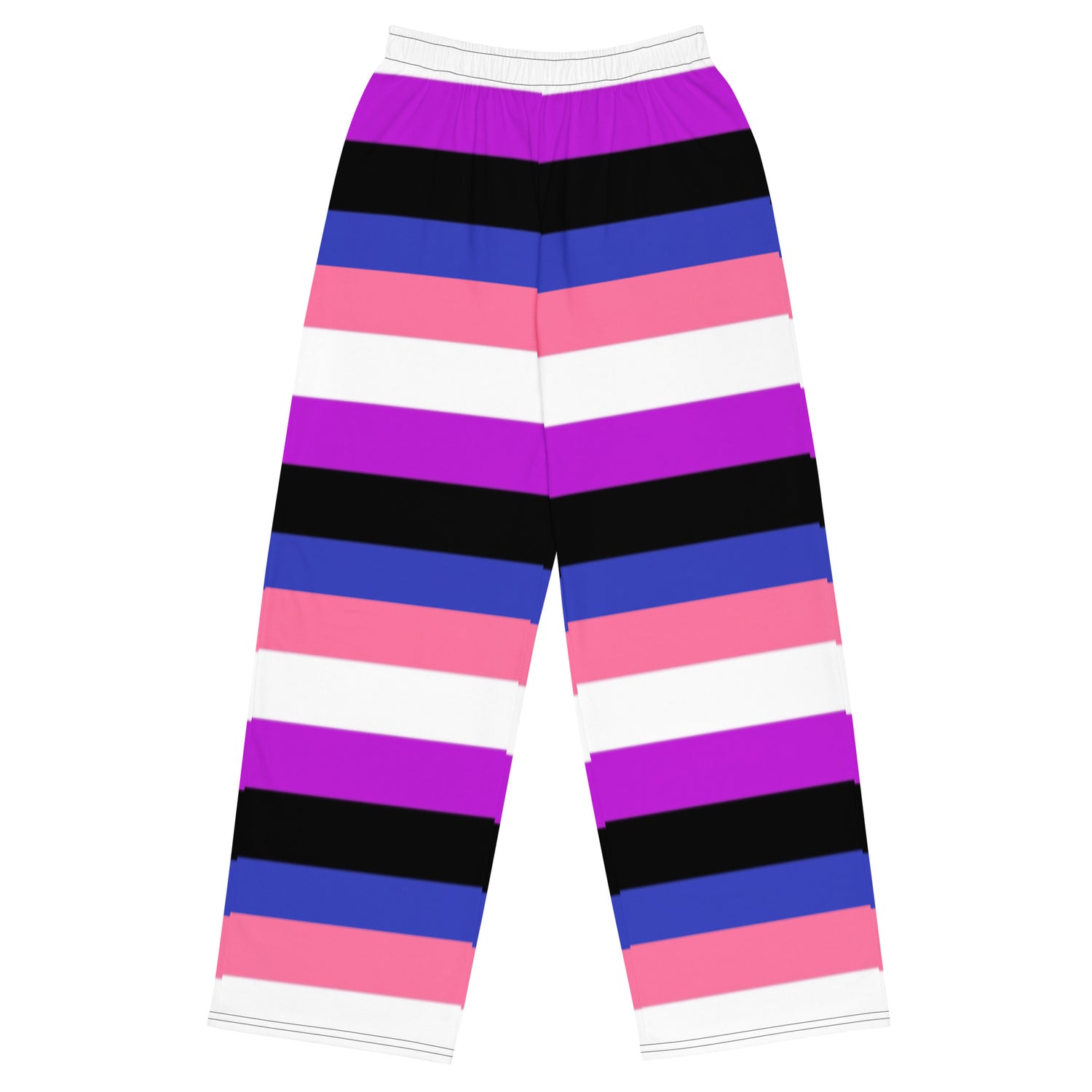 Pantalones anchos con bandera del orgullo de Genderfluid