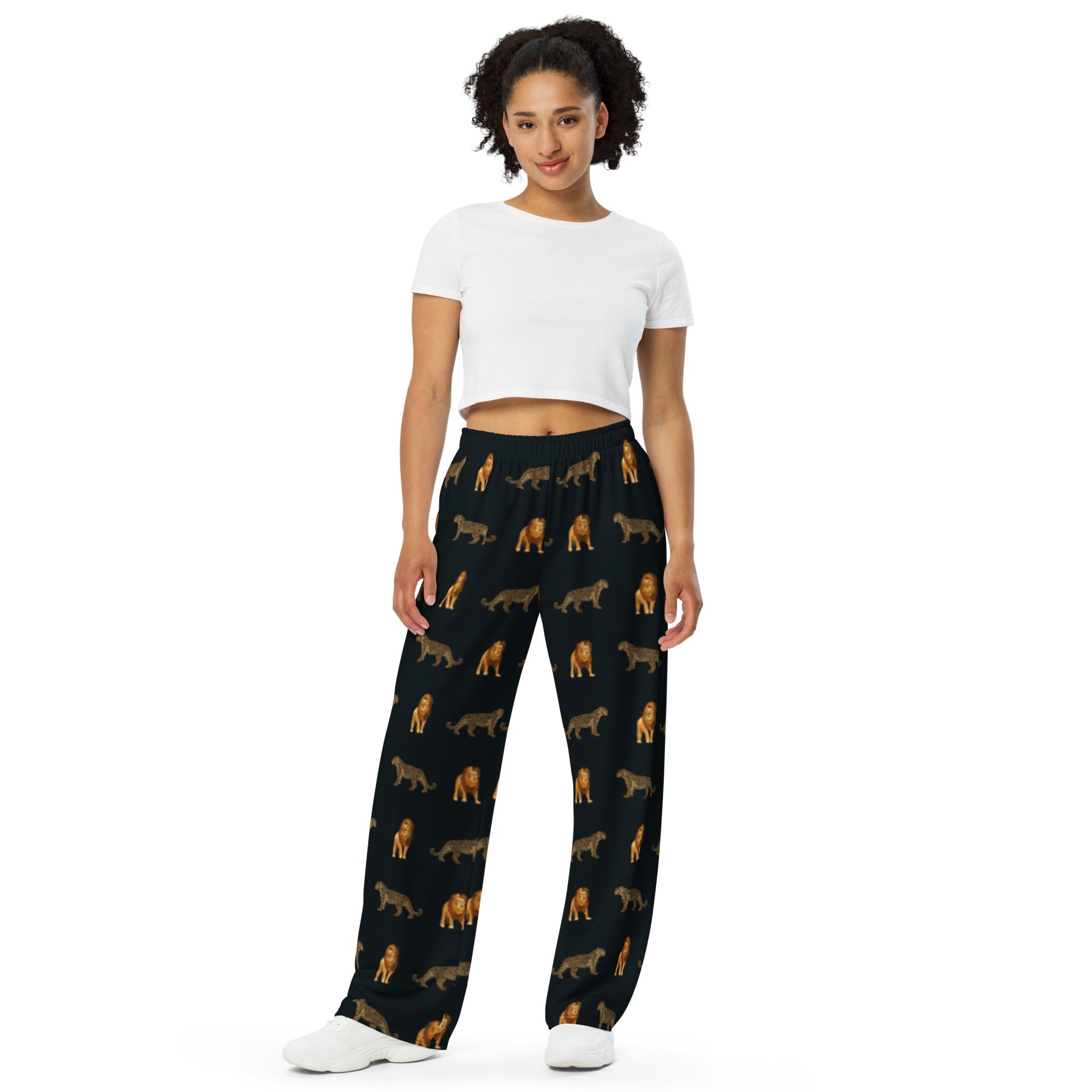 Wide-Leg Pants Jaguar and Lion