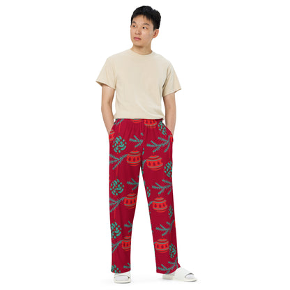 Pantalones anchos a juego con diseño navideño de Red Ball