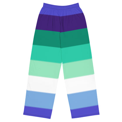 Gay Pride Flag Wide-Leg Pants