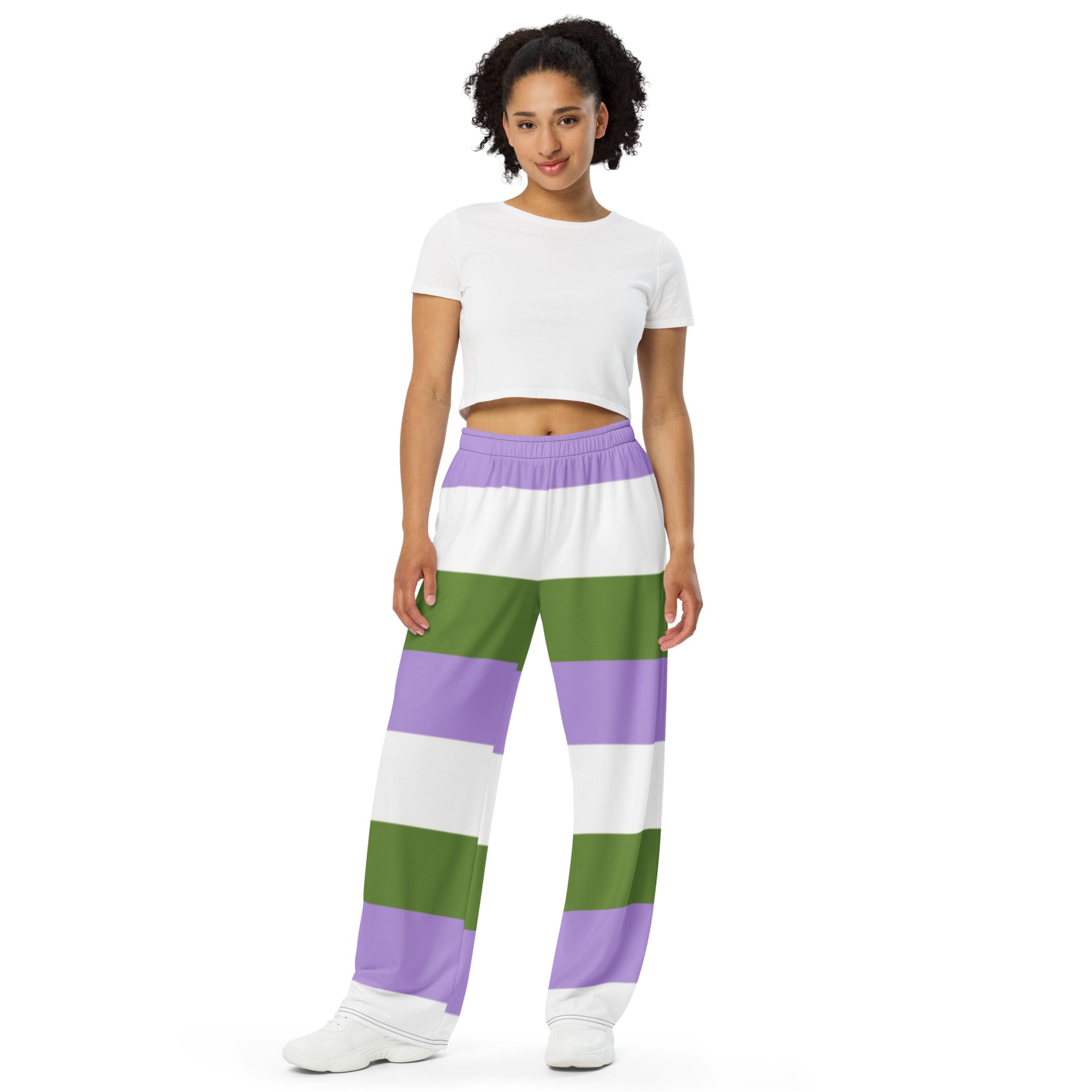 Genderqueer Pride Flag Wide-Leg Pants