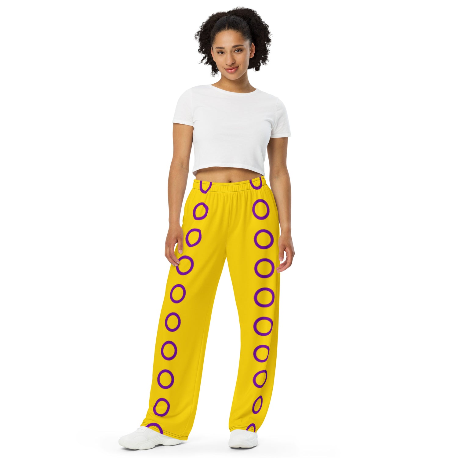 Intersex Pride Flag Wide-Leg Pants