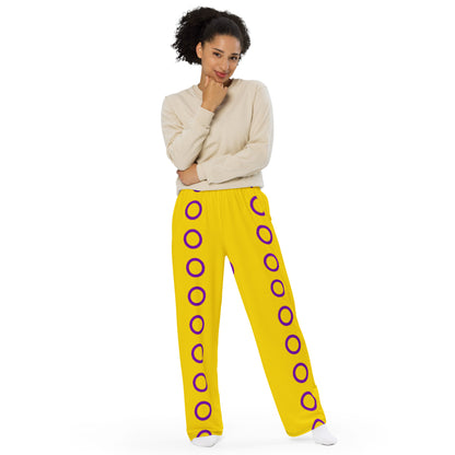 Intersex Pride Flag Wide-Leg Pants