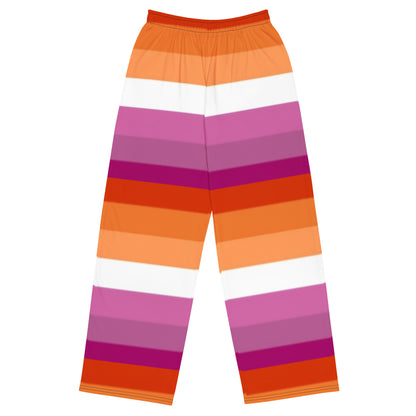 Lesbian Pride Flag Wide-Leg Pants