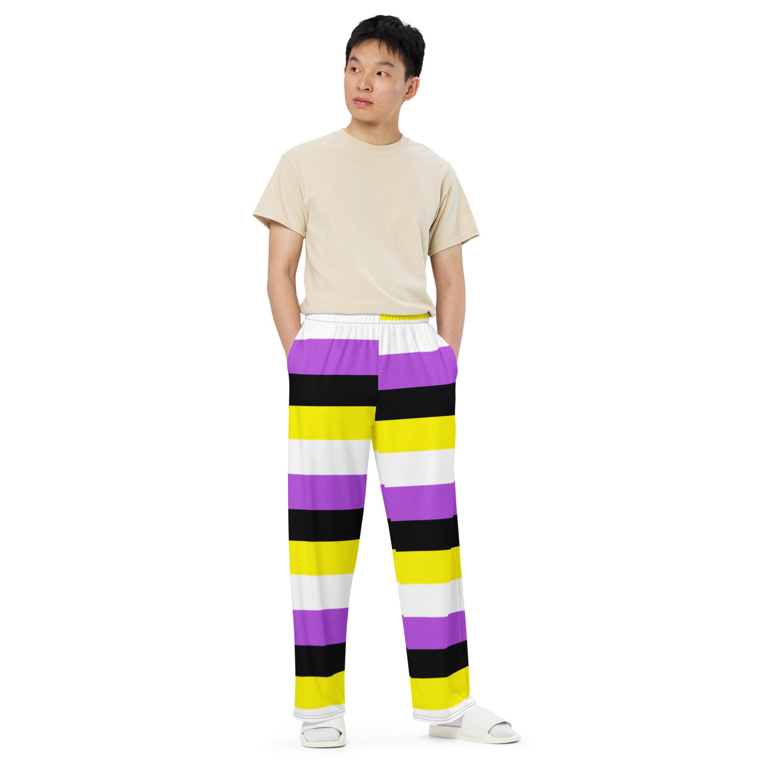 Non-Binary Pride Flag Wide-Leg Pants