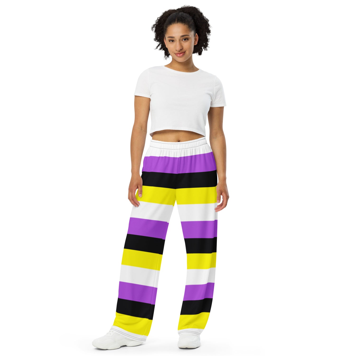 Non-Binary Pride Flag Wide-Leg Pants