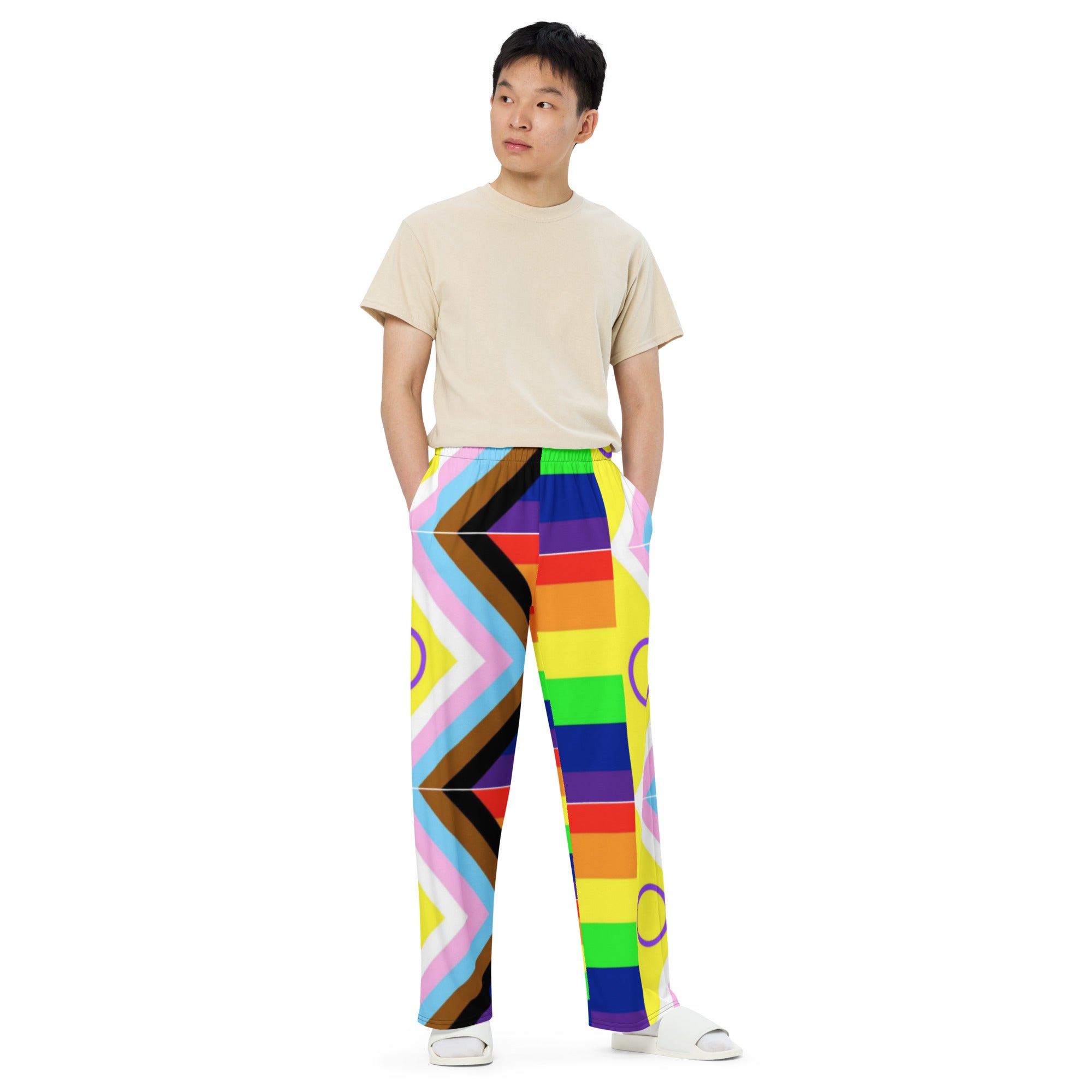 Pantalones anchos con inclusión de Pride Intersex