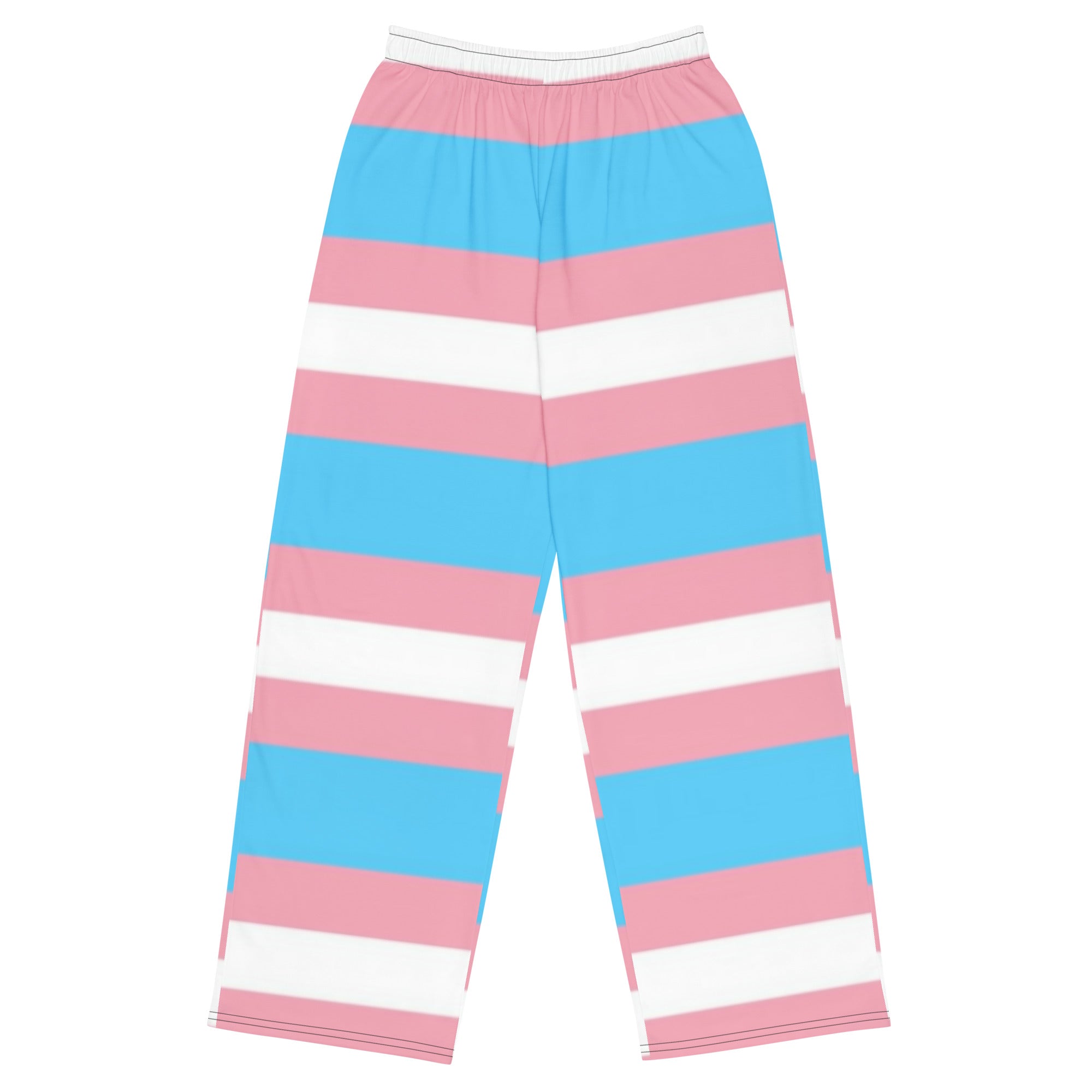 Pantalones anchos con bandera del orgullo transgénero