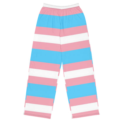 Transgender Pride Flag Wide-Leg Pants