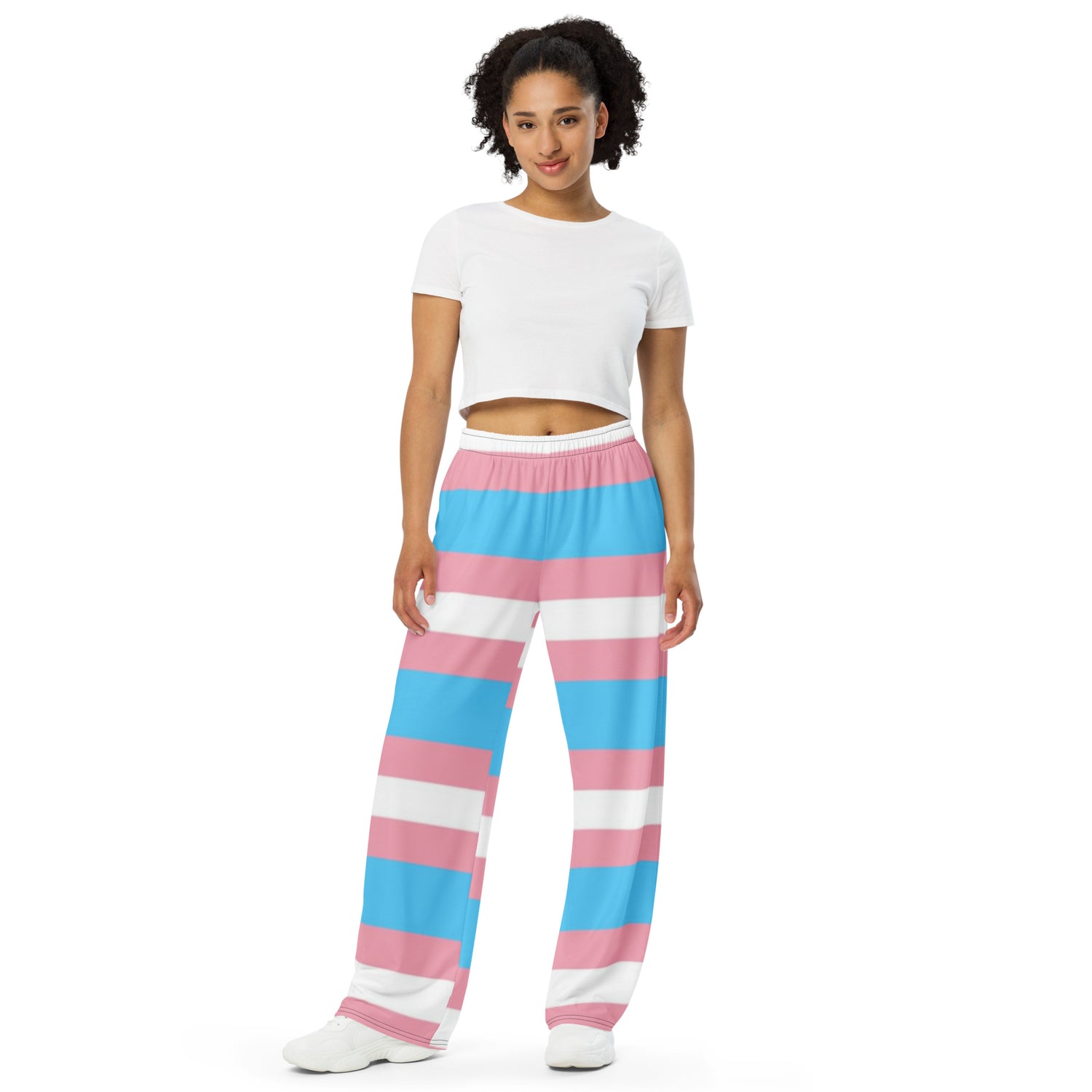 Transgender Pride Flag Wide-Leg Pants