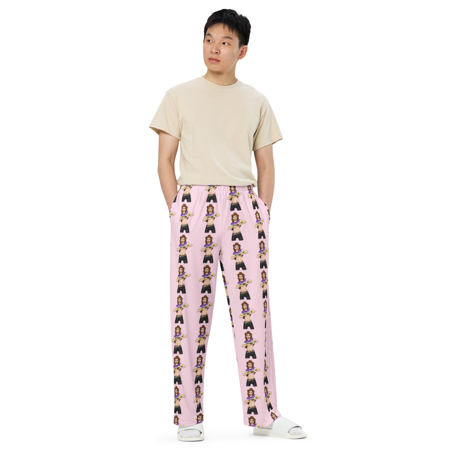 Transgender Non-Binary Pride wide-leg pants