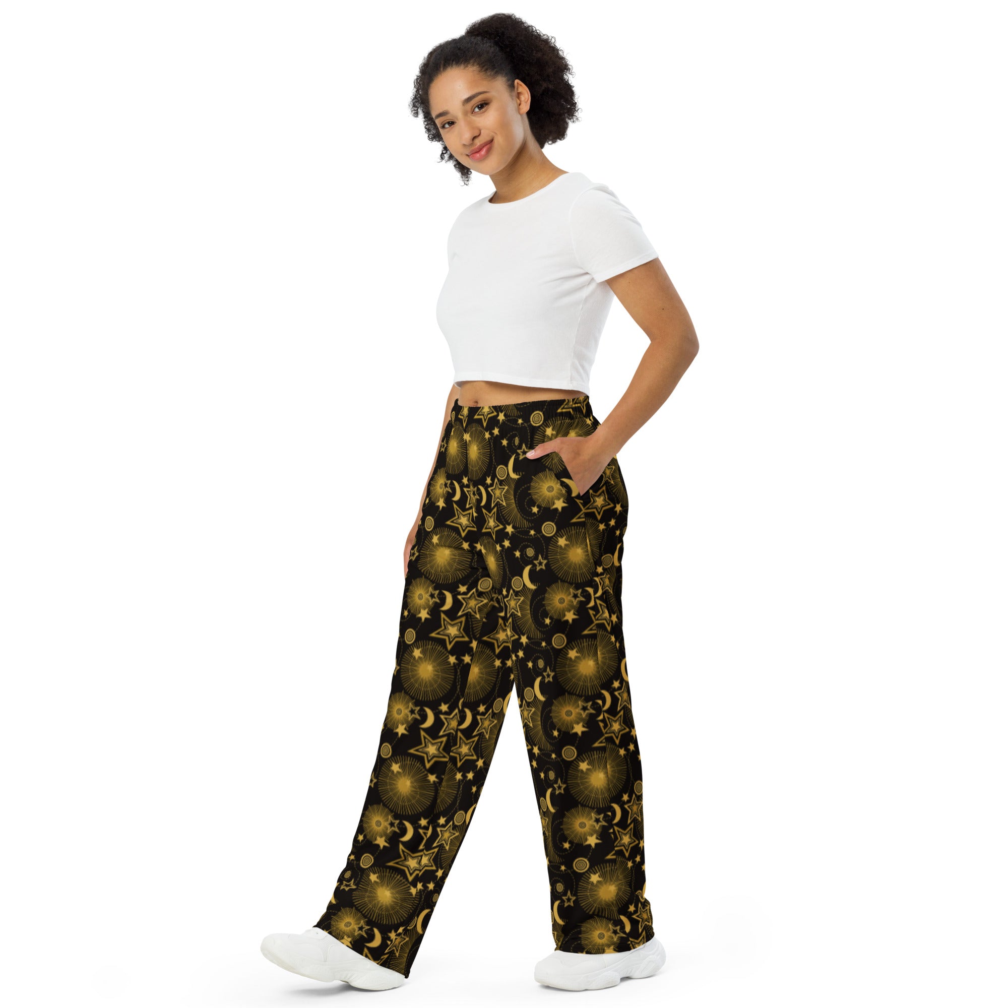 Star and Moon Wide-leg Pants