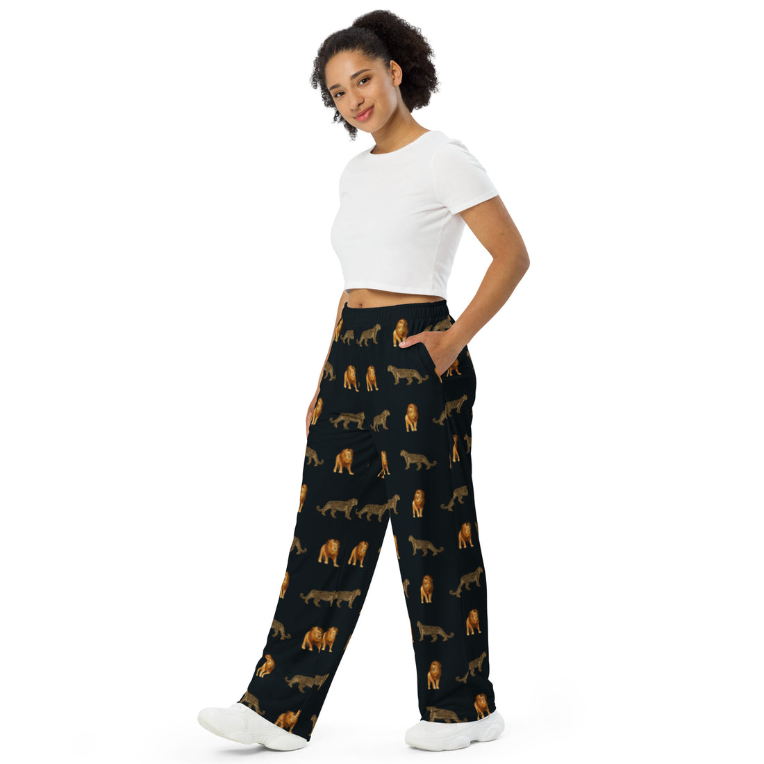 Wide-Leg Pants Jaguar and Lion