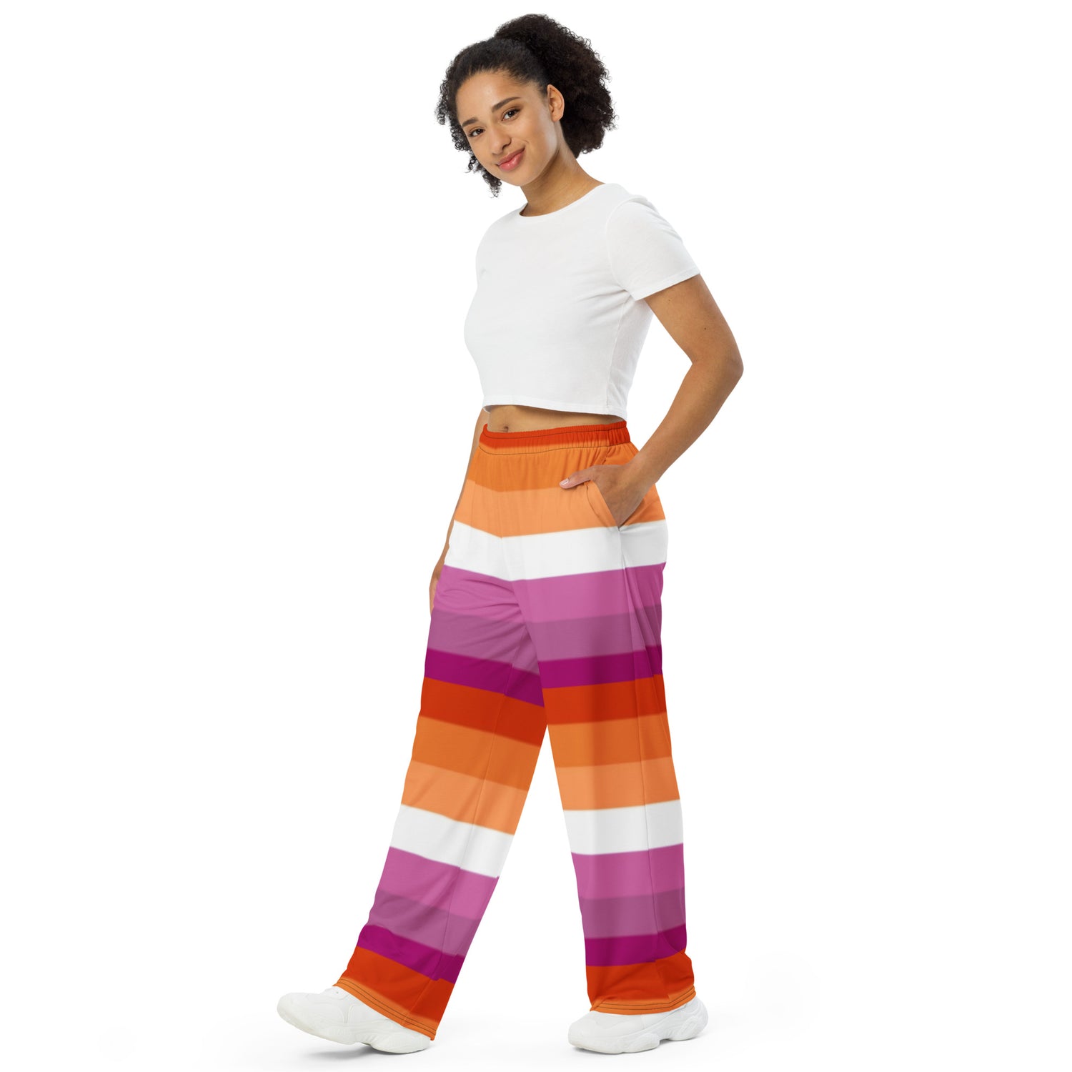 Lesbian Pride Flag Wide-Leg Pants