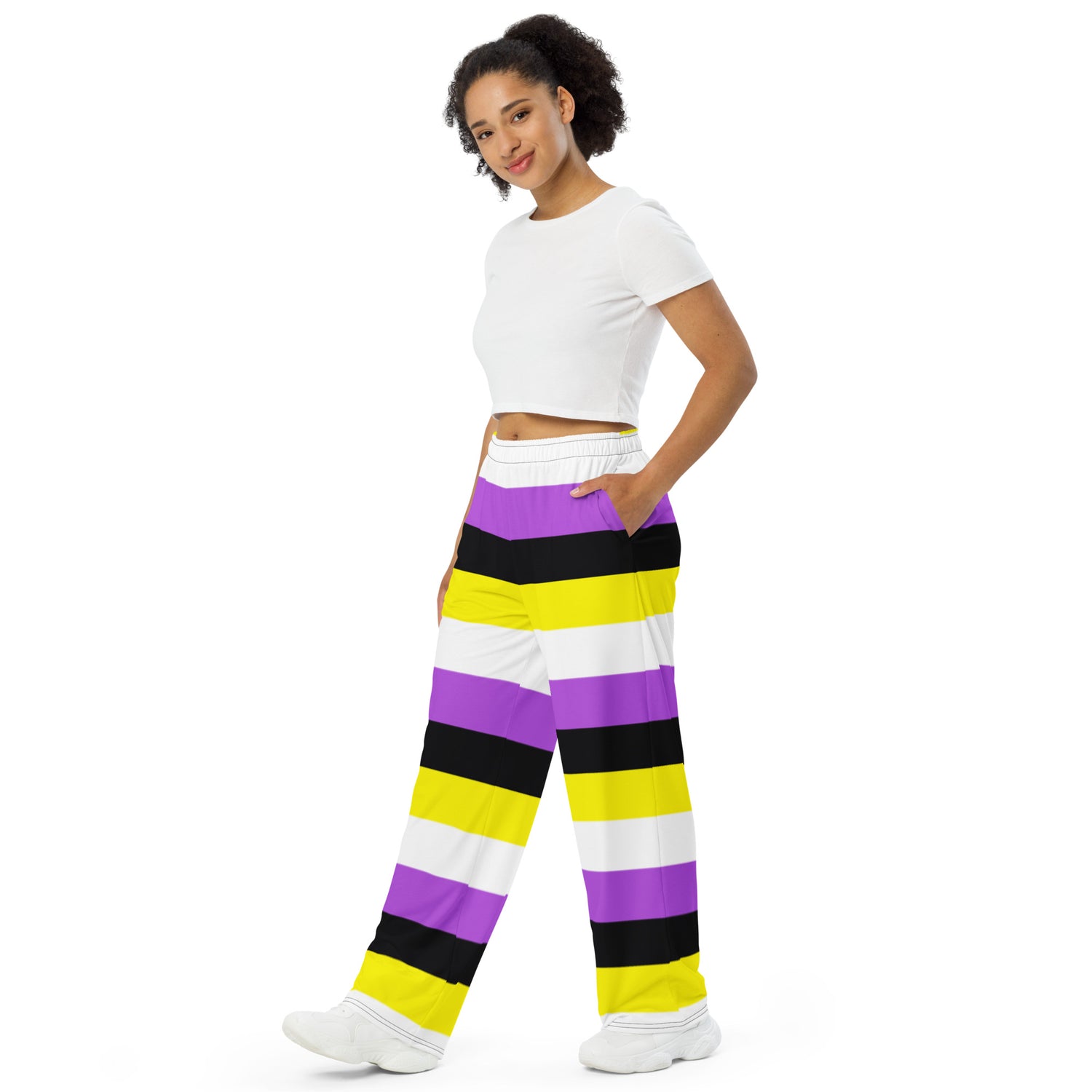 Non-Binary Pride Flag Wide-Leg Pants