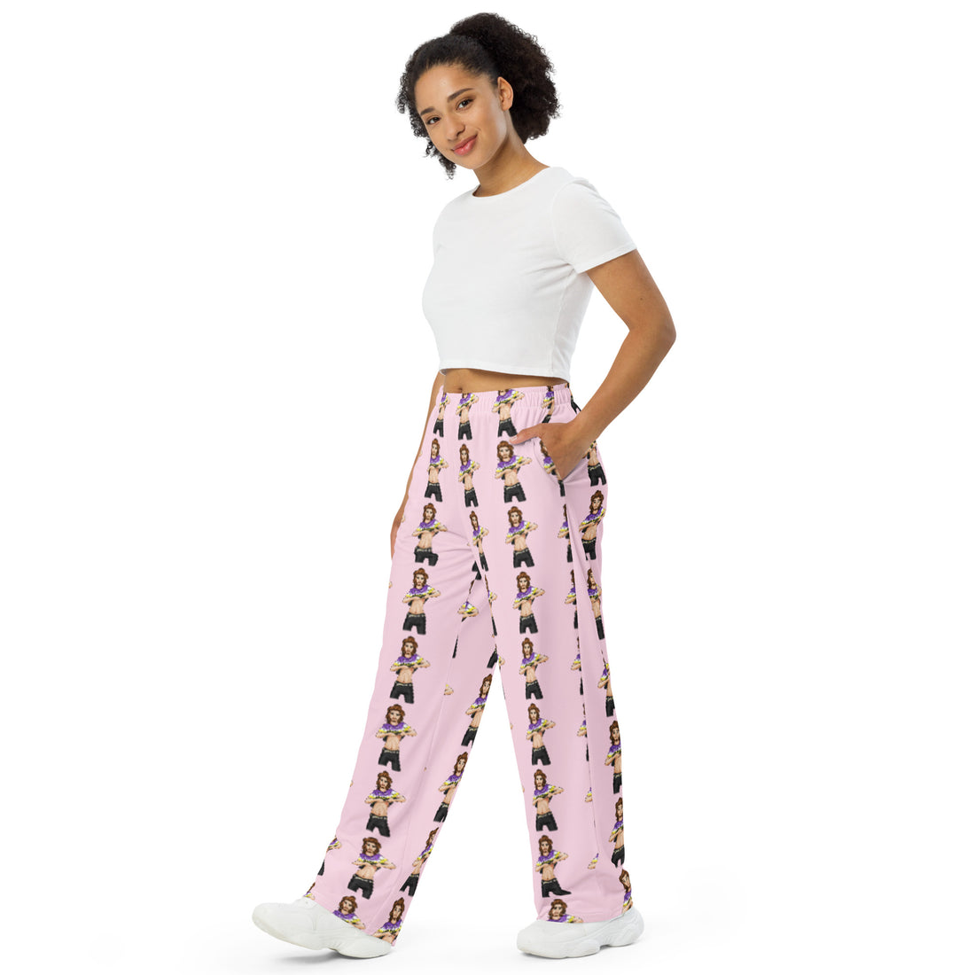 Transgender Non-Binary Pride wide-leg pants