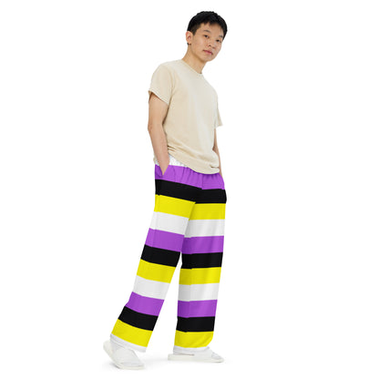 Non-Binary Pride Flag Wide-Leg Pants