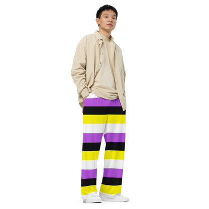 Non-Binary Pride Flag Wide-Leg Pants