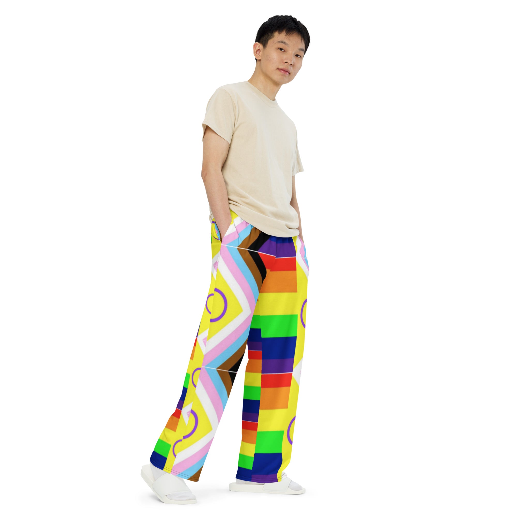 Pantalones anchos con inclusión de Pride Intersex