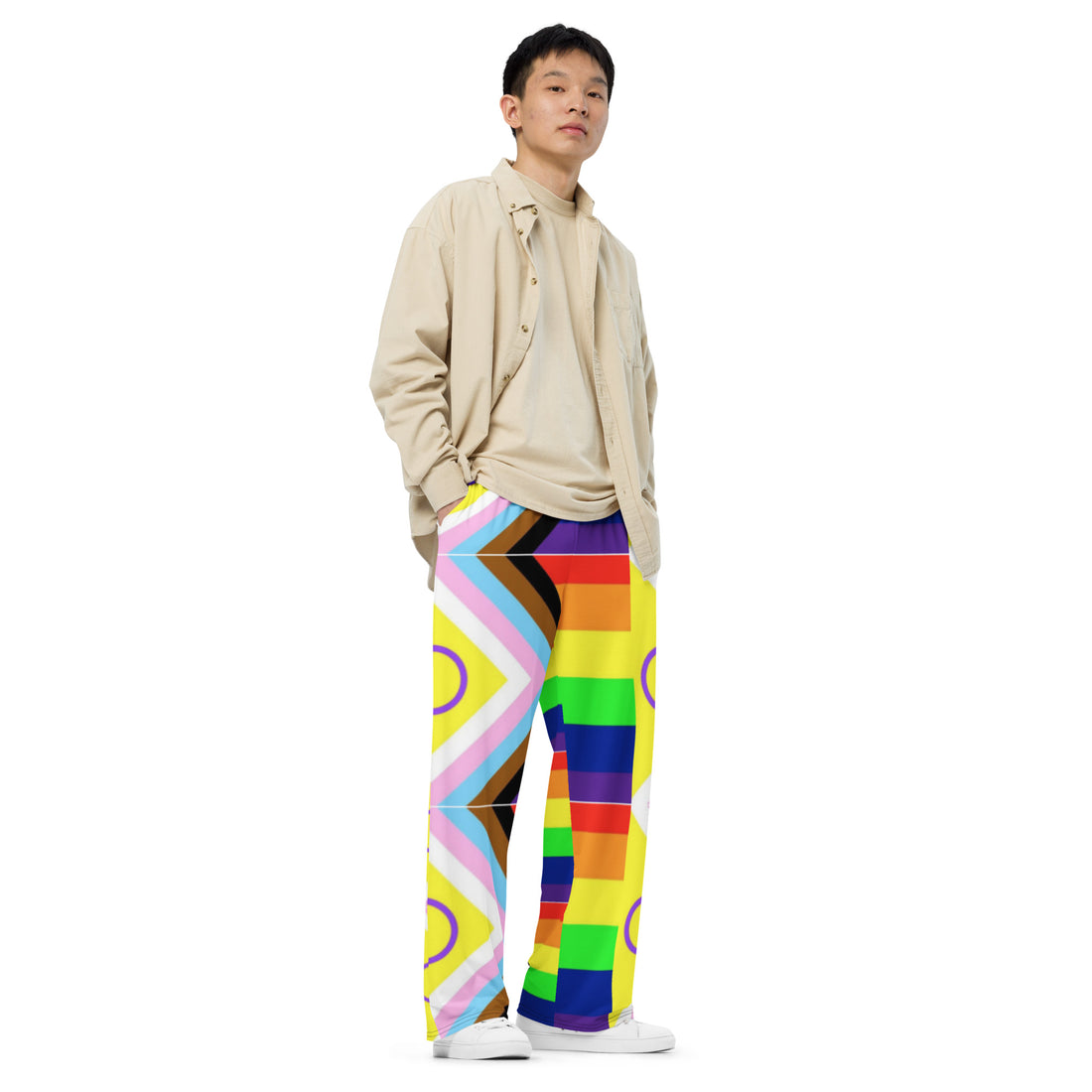 Pantalones anchos con inclusión de Pride Intersex