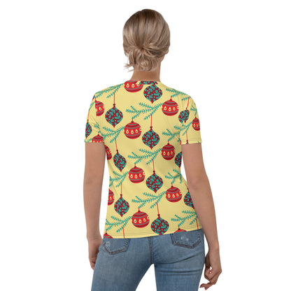 Yellow Balls Christmas Matching Mom T-shirt