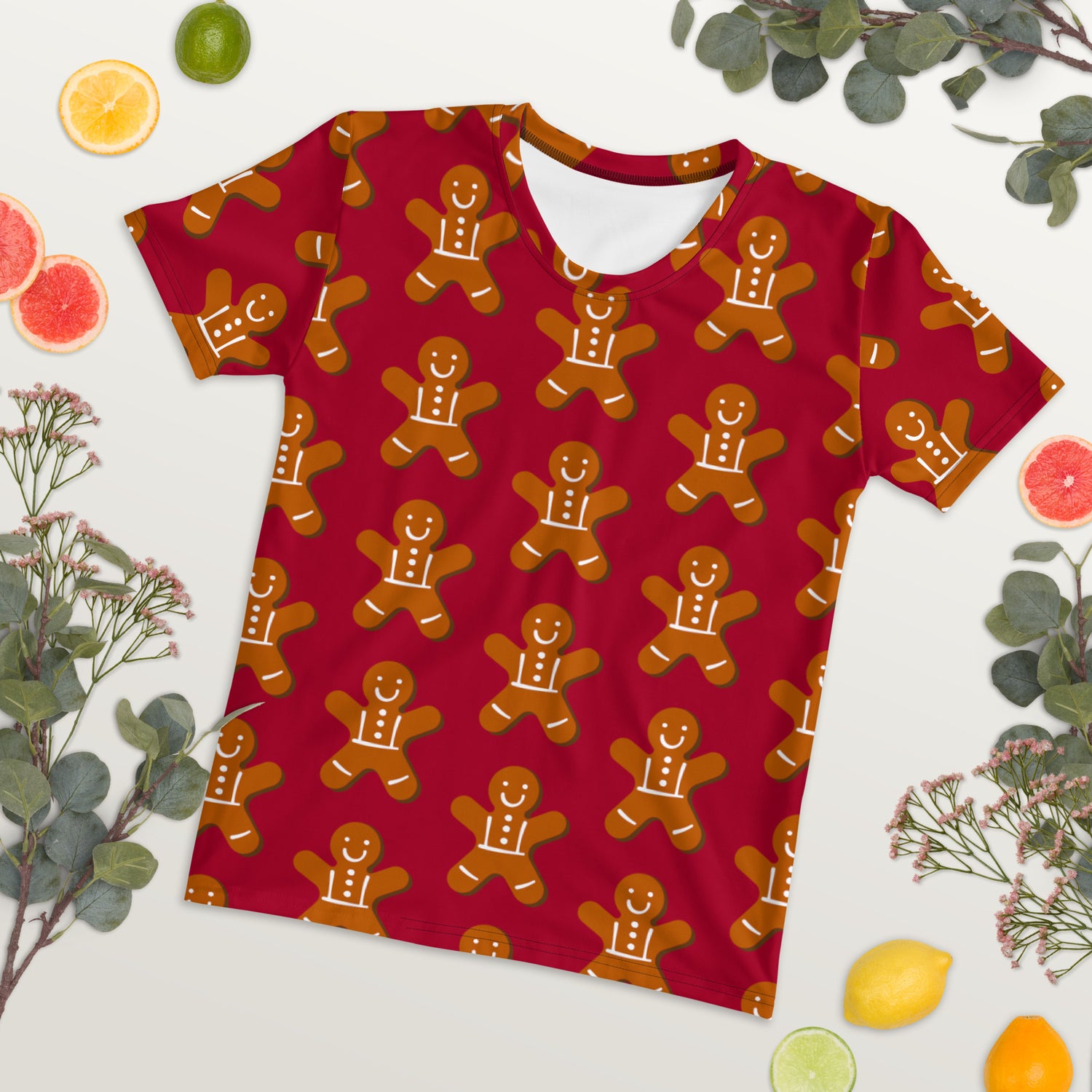 Pan de jengibre Navidad a juego mamá camiseta