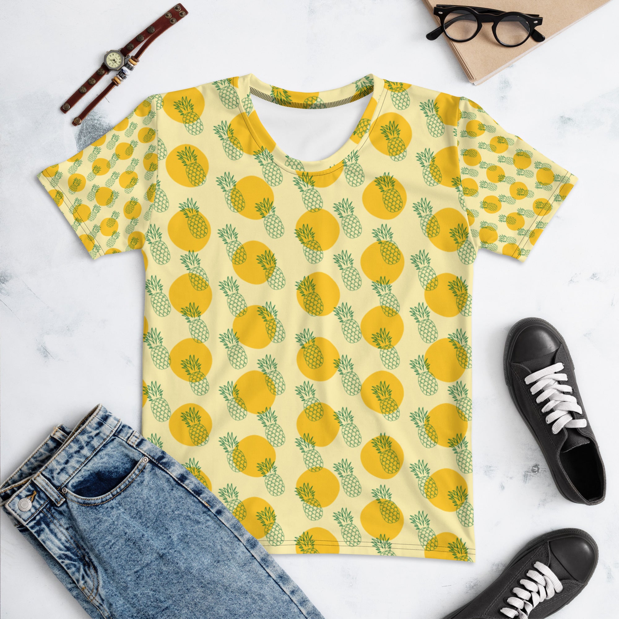 T-shirt Yellow with Pineapple