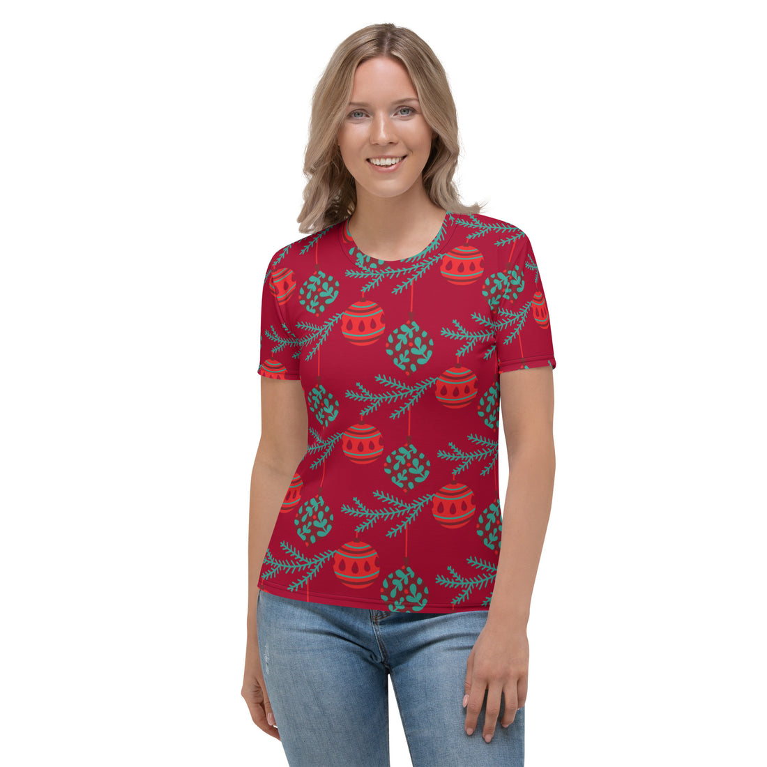 Red Balls Christmas Matching Mom T-shirt