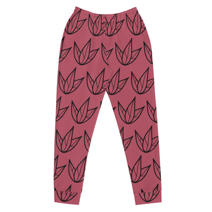 Joggers Rosa Escuro com Folhas