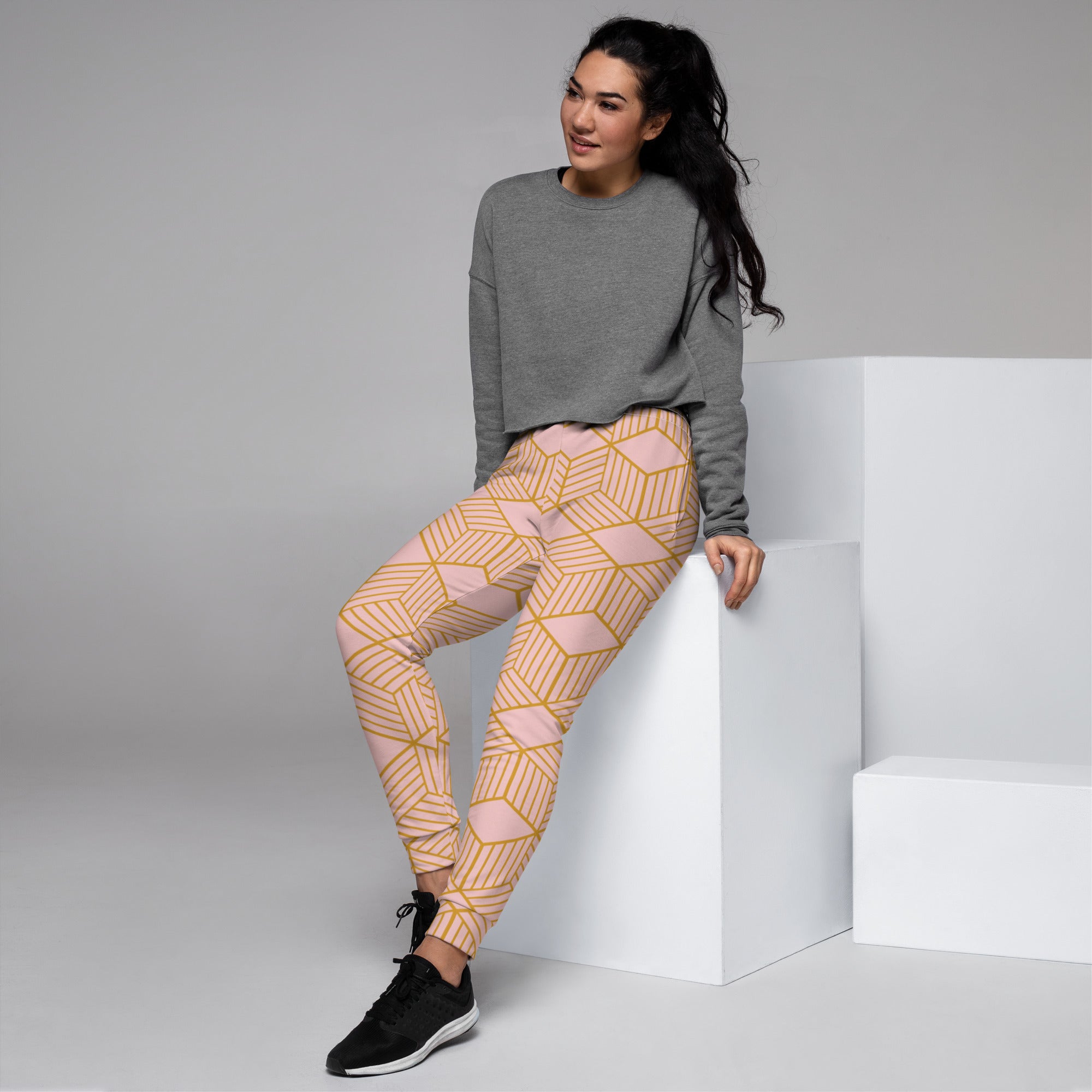 Joggers Geometric Light Pink