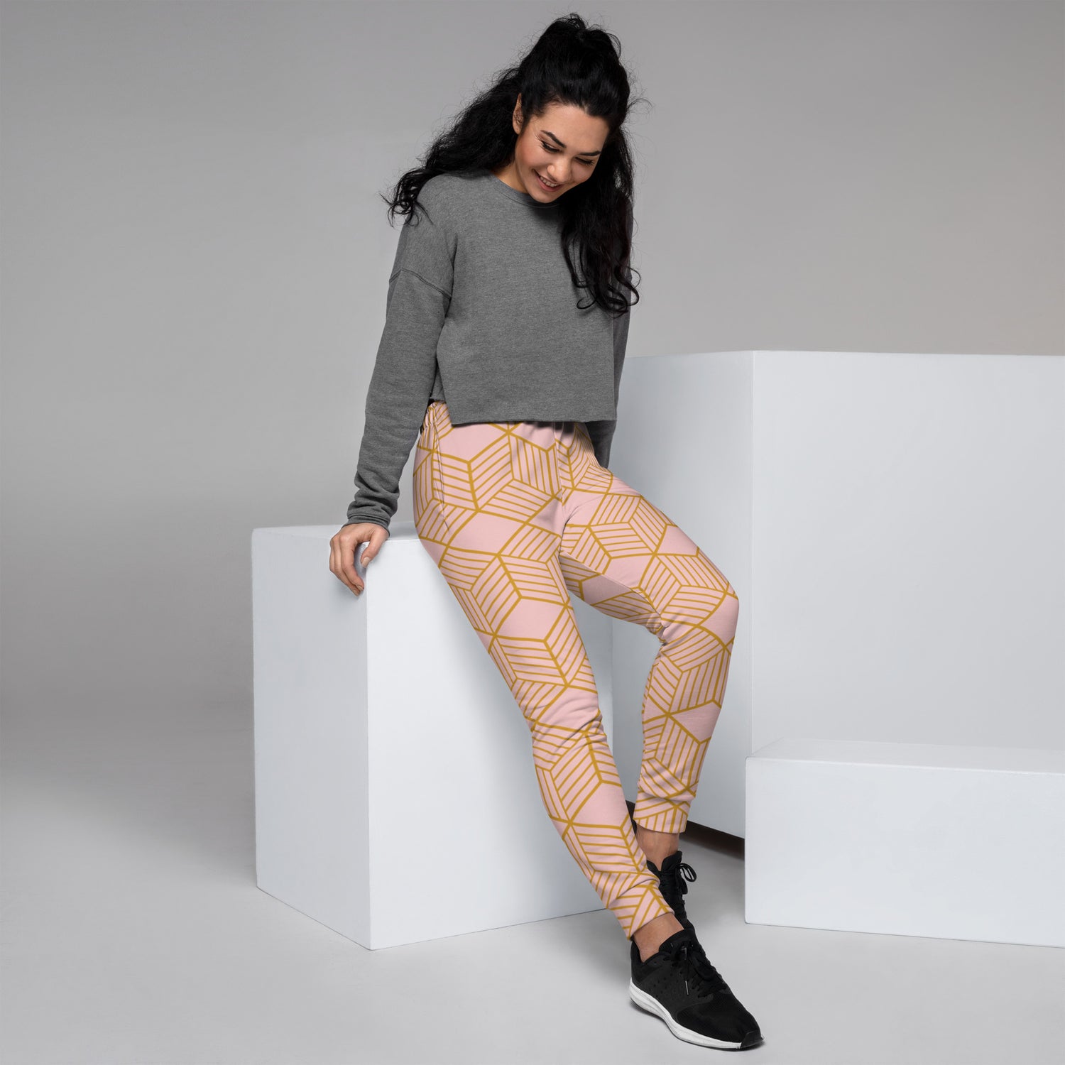 Joggers Geometric Light Pink