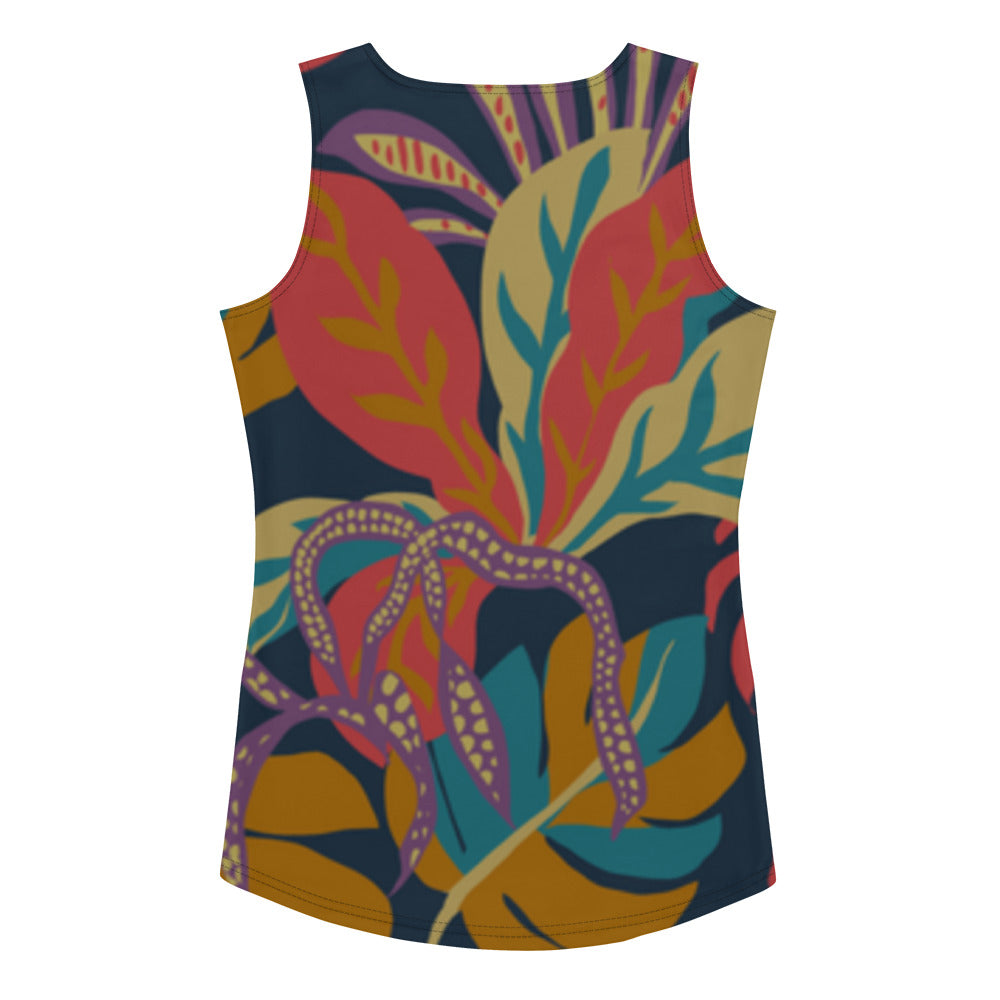 Sublimation Cut &amp; Sew Tank Top With Flowers