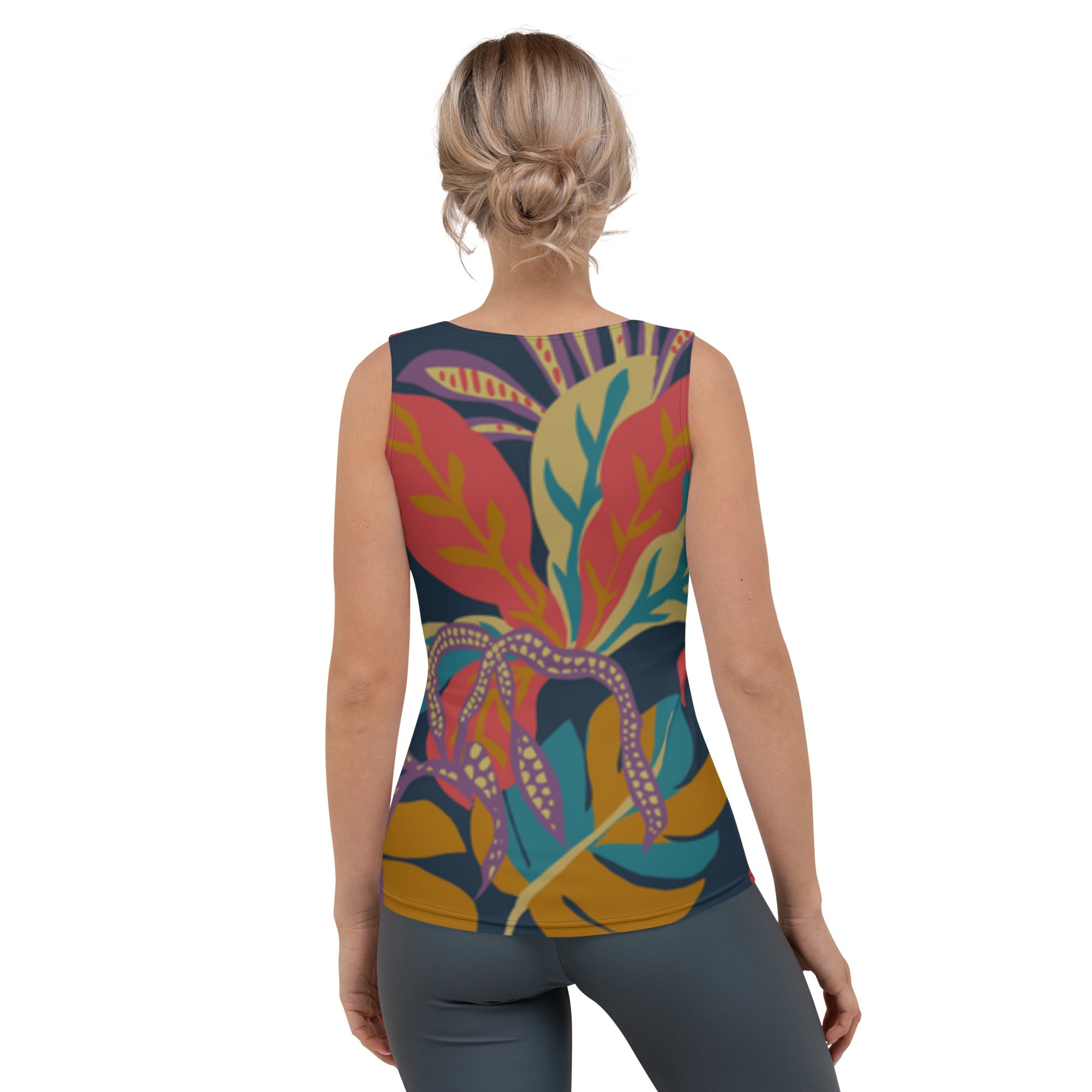 Sublimation Cut &amp; Sew Tank Top With Flowers