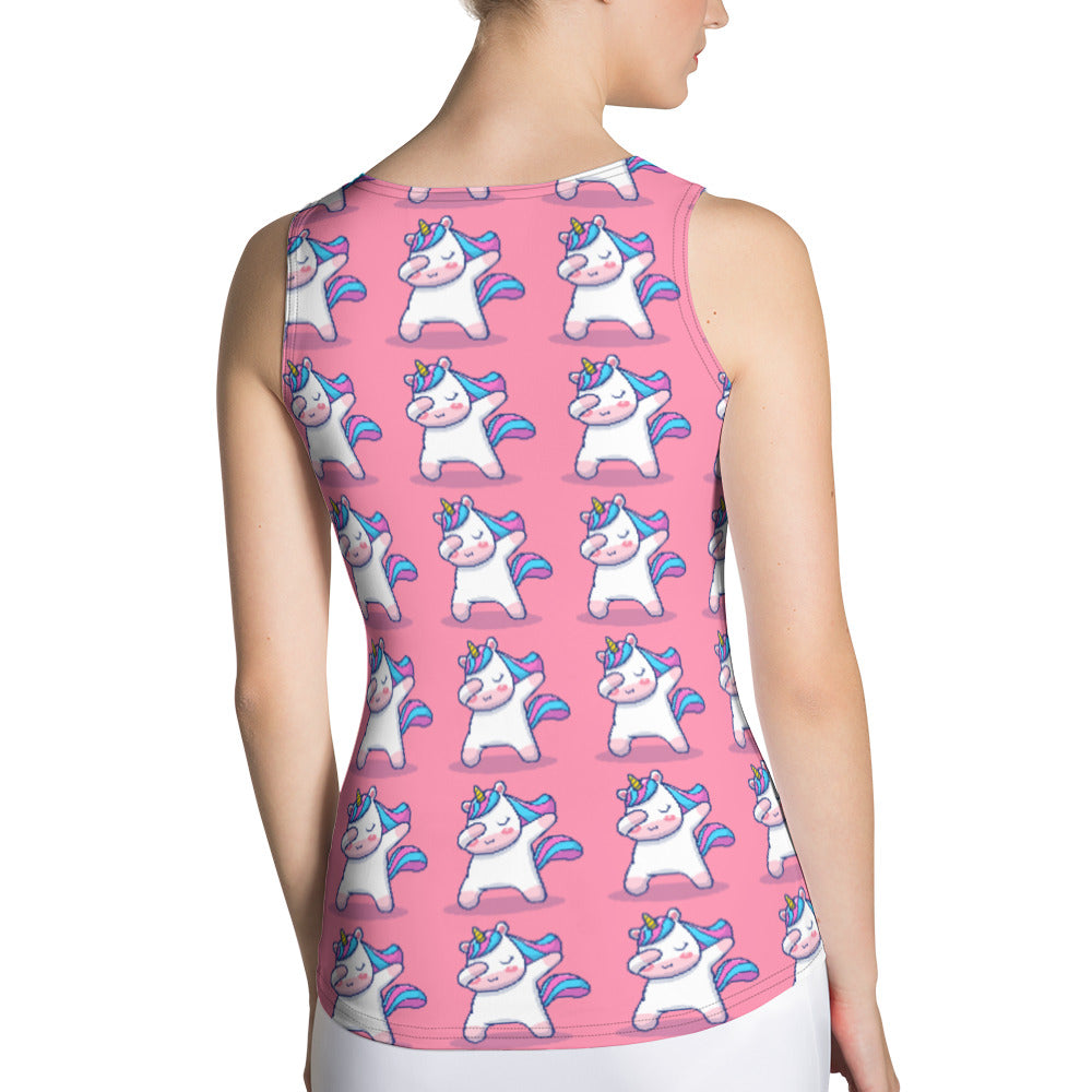 Sublimation Cut &amp; Sew Tank Top Unicorn