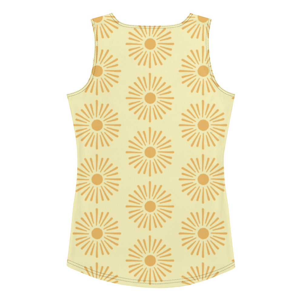 Sublimation Cut &amp; Sew Tank Top yellow