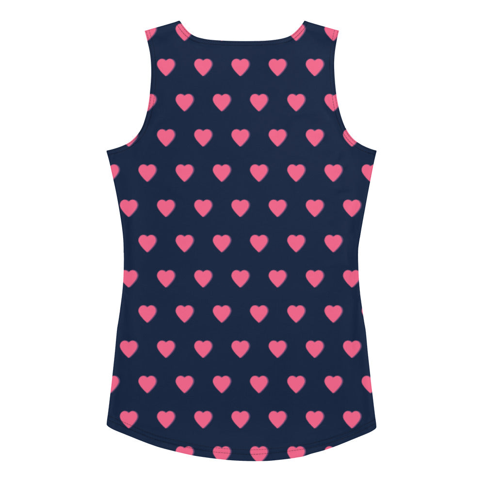 Sublimation Cut &amp; Sew Tank Top little hearts