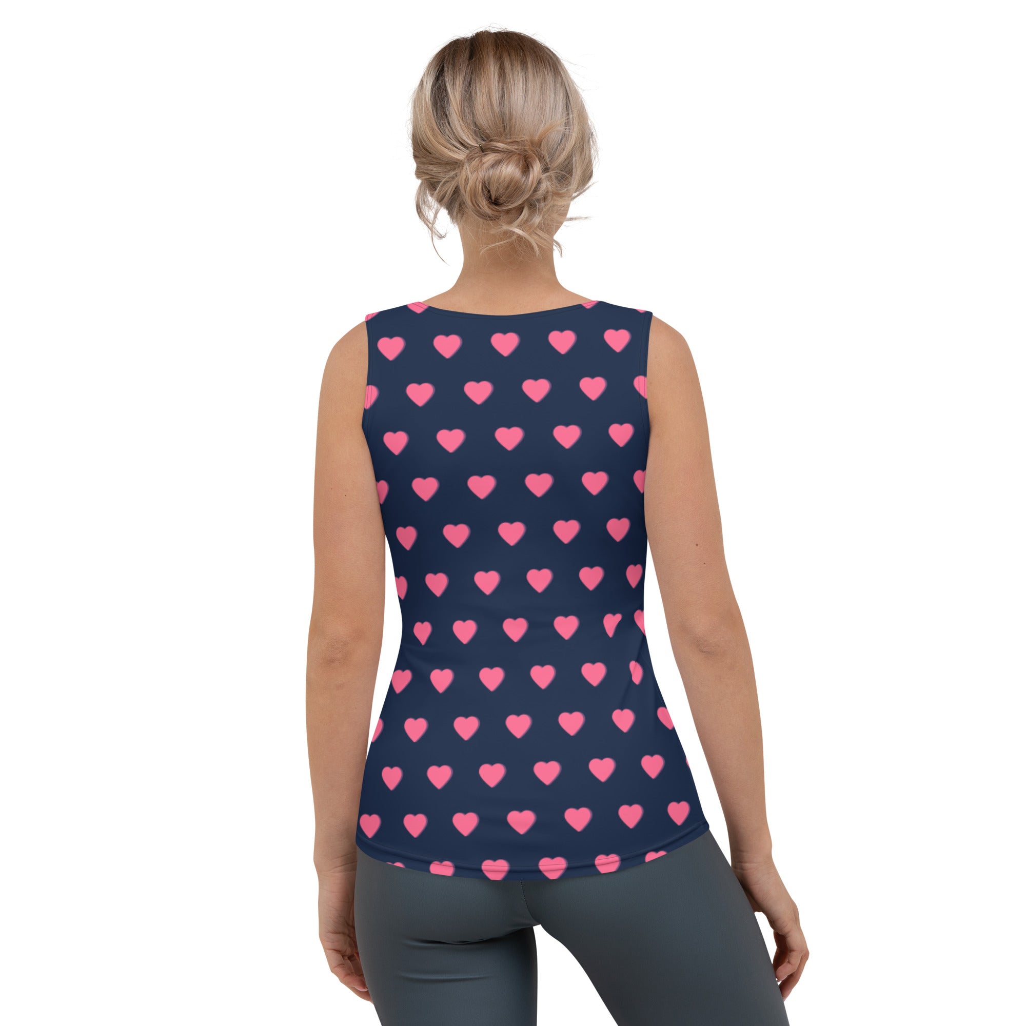 Sublimación Cut &amp;amp; Sew Tank Top corazones pequeños